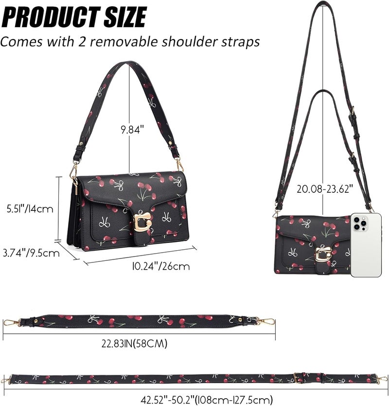 Travistar Store Crossbody Bags for Women Trendy - Small Cross Body Purse Shoulder Bag Leather Handbags Evening Clutch with 2 Straps - Image 4